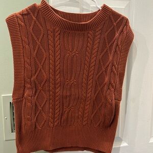 Broadway 38 
burnt orange sweater vest